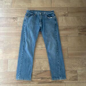 Levi's 505 straight fit blue jeans men's 32 inseam 30